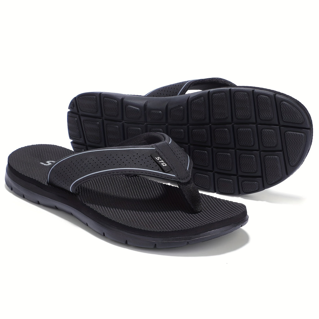 STQ Women's Non-Slip Lightweight Flip Flops with Yoga Mat Texture - Slip-On Thick Cushioned EVA Sole, Breathable Fabric Upper for Beach, Pool, Yoga & Casual Summer Wear, Pool Flip Flops | Minimalist Design | EVA Cushioned Sole