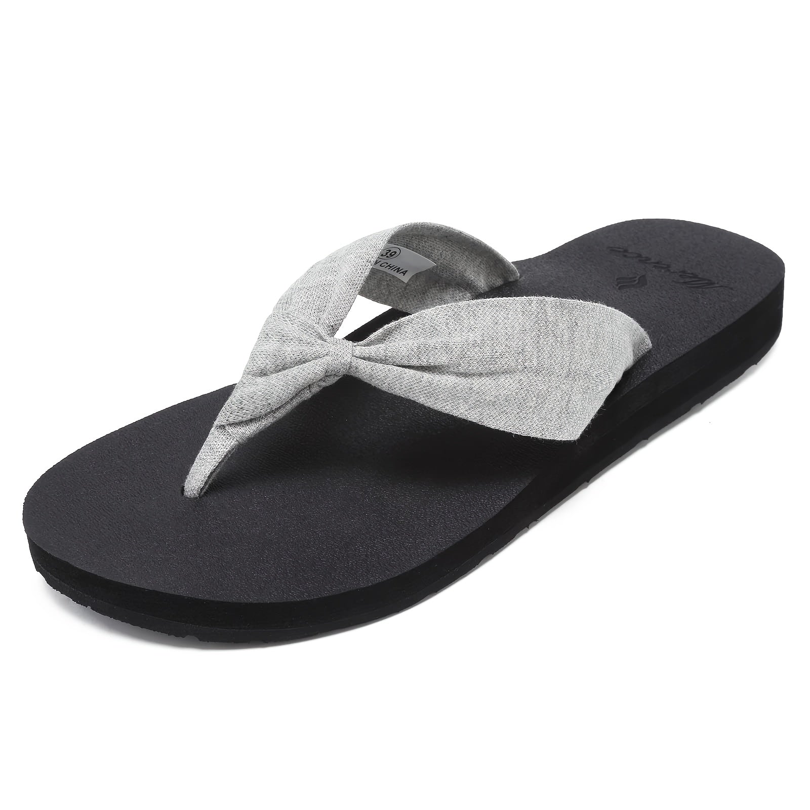 Women'S Lightweight Flip Flops - Comfortable, Non-Slip EVA Sole, Flat Heel, Striped Pattern, Indoor/Outdoor Beach Slippers for Summer, Casual Slip-On Style, Summer Sandals | Casual Flip Flops | EVA Sole Slippers, Strappy Sandals