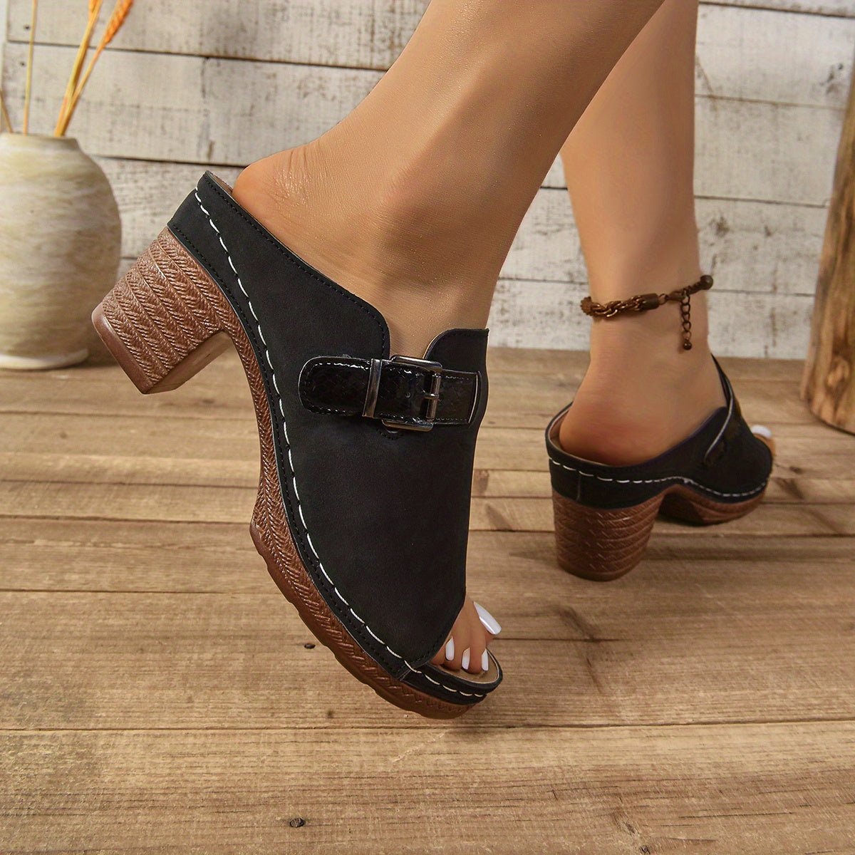 8 Sizes Available Women's Slip-On Sandals, Comfortable Outdoor Fashion Shoes