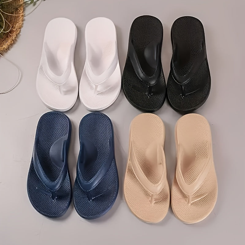 Women'S EVA Flip-Flops | Multi-Color Non-Slip Thick Sole Slides | Comfortable Indoor/Outdoor Beach Shoes with Arch Support | Durable & Easy to Clean | Casual Slip-On Design for All Seasons, Strappy Sandals