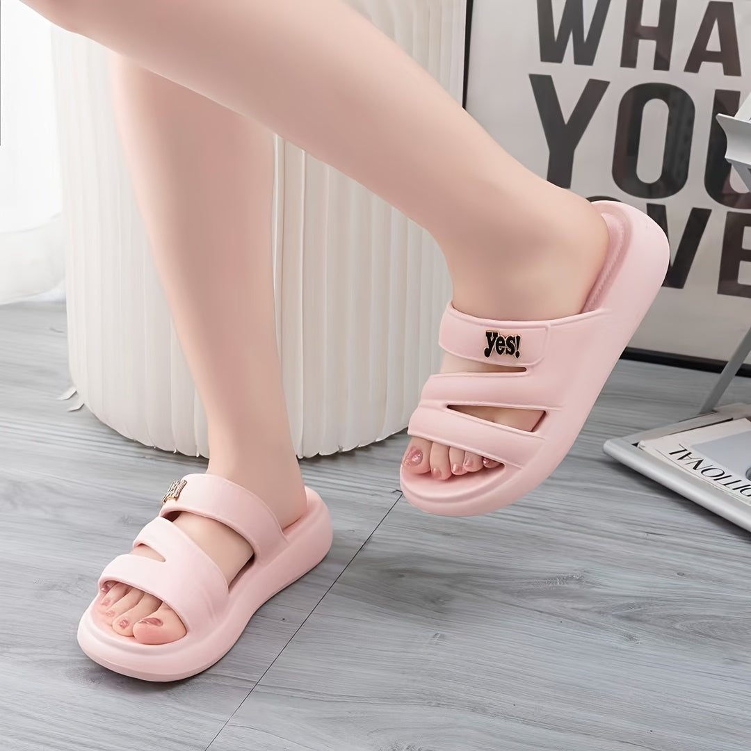 Year-Round Big, New Summer Styles, Fashionable And Versatile Women'S EVA Sandals Inspired by Japanese And Korean Trends, Featuring Thick Soles, Elasticity, Lightweight Breathability, Wear Resistance, And Slip Resistance. Available in Multiple Colors,
