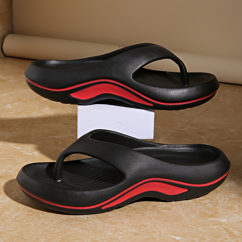 [Soft Flip-Flops] Comfortable Soft EVA Women's Flip-Flops | Stylish Sandals, Durable Footwear, Casual Slippers in Black and Red - Ideal for Daily Wear, Beach Outings, and Casual Events