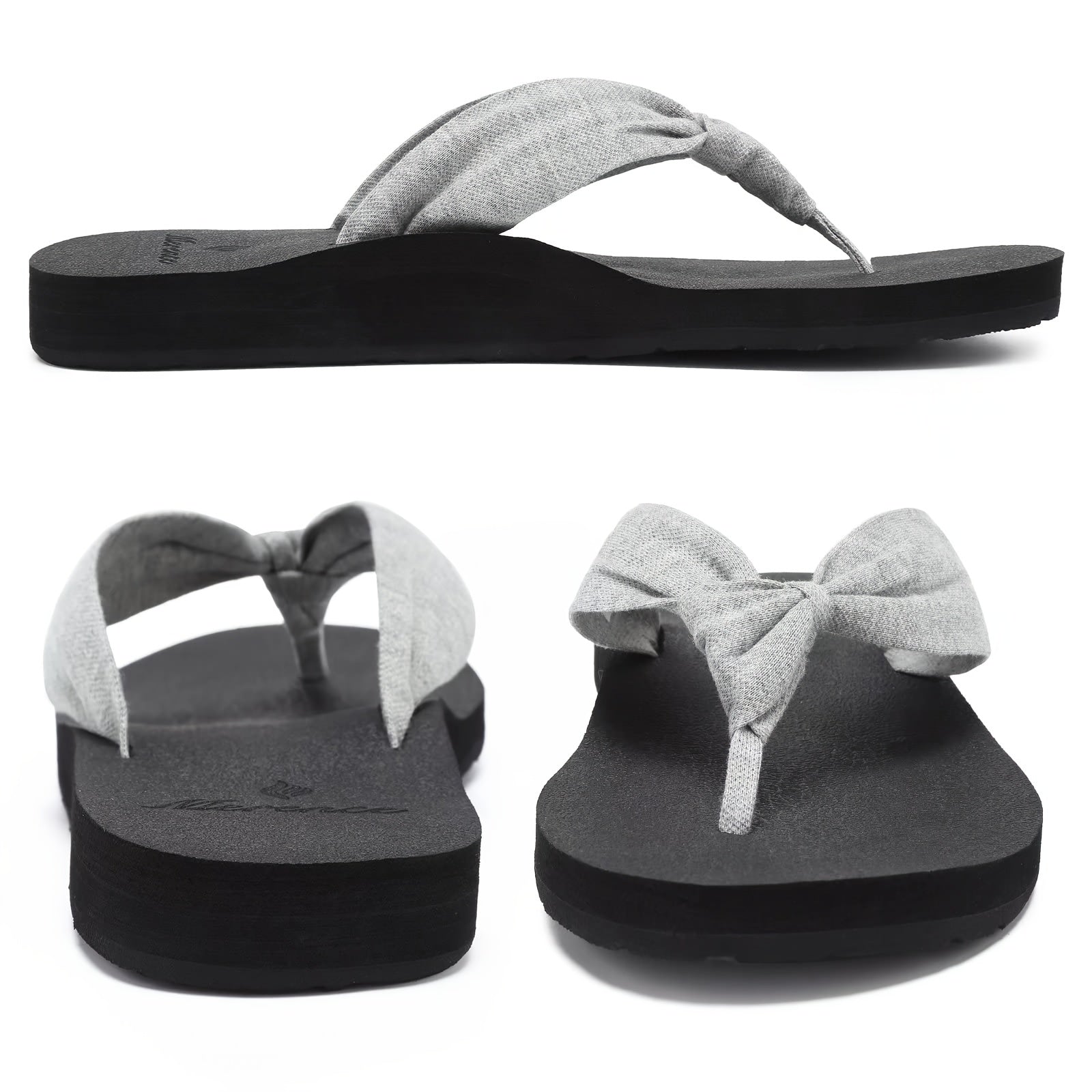 Women'S Lightweight Flip Flops - Comfortable, Non-Slip EVA Sole, Flat Heel, Striped Pattern, Indoor/Outdoor Beach Slippers for Summer, Casual Slip-On Style, Summer Sandals | Casual Flip Flops | EVA Sole Slippers, Strappy Sandals