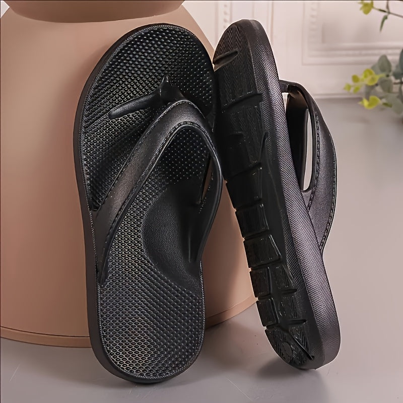 Women's Soft EVA Slide Sandals - Slip-On Flat Sole Casual Slippers for All Seasons, Beach, Work & Daily Wear - Black/Blue/White/Beige, Beach Footwear, Plain Slipon, Comfortable Footwear