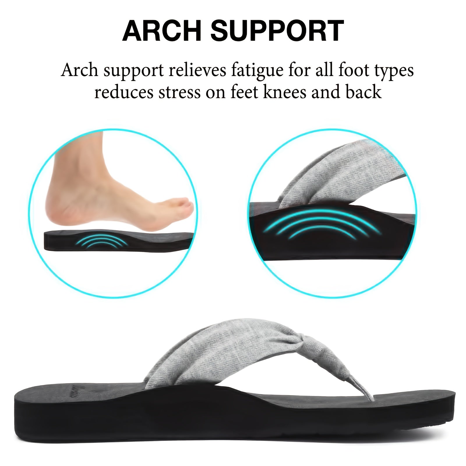 Women'S Lightweight Flip Flops - Comfortable, Non-Slip EVA Sole, Flat Heel, Striped Pattern, Indoor/Outdoor Beach Slippers for Summer, Casual Slip-On Style, Summer Sandals | Casual Flip Flops | EVA Sole Slippers, Strappy Sandals