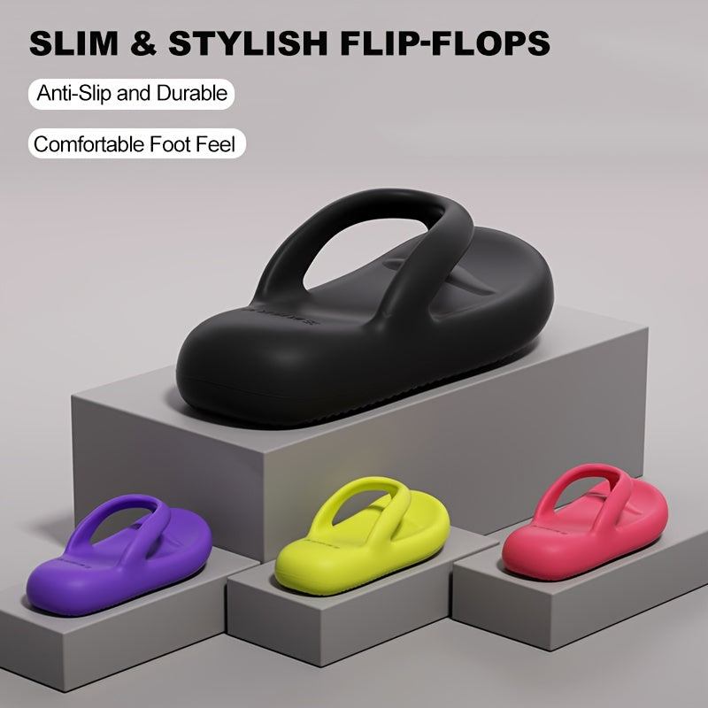 Women'S EVA Flip Flops | Stylish & Comfortable Thick Sole Beach Sandals | Anti-Slip, Durable, All-Season Slip-On Footwear with Flat Heel | Purple, Non-Slip Sandals | Casual Summer Footwear | EVA Material, Beach Shoes