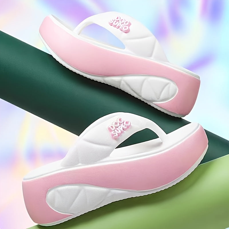 [Soft Flip Flops] Non-Slip Soft EVA Women's Thick Sole Flip Flops | Open-Toe Breathable Design for Summer Indoor/Outdoor Beach Walking & Daily Commuting - 2025 New Casual Slippers, Beach Slippers, Indoor Slippers, Comfortable Footwear, Lightweight