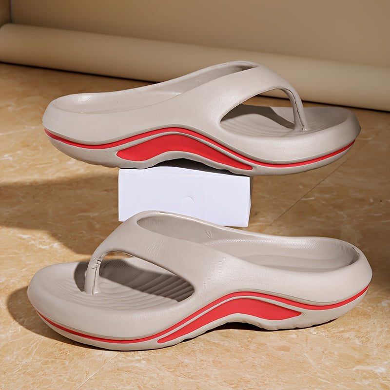 [Soft Flip-Flops] Comfortable Soft EVA Women's Flip-Flops | Stylish Sandals, Durable Footwear, Casual Slippers in Black and Red - Ideal for Daily Wear, Beach Outings, and Casual Events