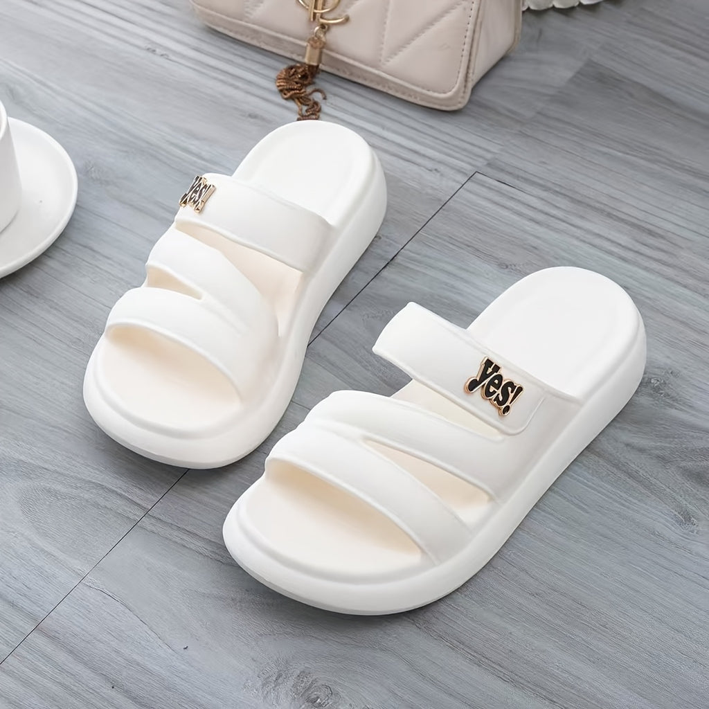 Year-Round Big, New Summer Styles, Fashionable And Versatile Women'S EVA Sandals Inspired by Japanese And Korean Trends, Featuring Thick Soles, Elasticity, Lightweight Breathability, Wear Resistance, And Slip Resistance. Available in Multiple Colors,