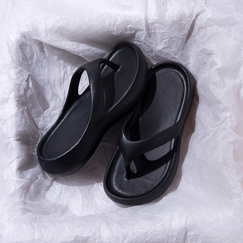 [Comfort Flip-Flops] Lightweight Comfort Women's Thick-Soled EVA Flip-Flops | Slip-On Non-Slip Beach Sandals with Flat Heel for Summer, Pool & Casual Wear - All-Season Casual Chic Design