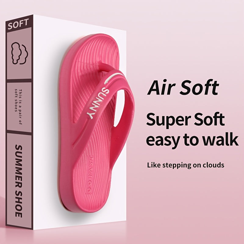EVA Open Toe Slippers, Soft Summer Sandals, Comfortable Non-Slip Sole, Breathable Lightweight Footwear for Casual Wear
