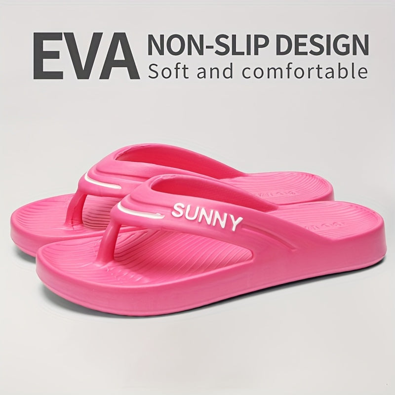 EVA Open Toe Slippers, Soft Summer Sandals, Comfortable Non-Slip Sole, Breathable Lightweight Footwear for Casual Wear
