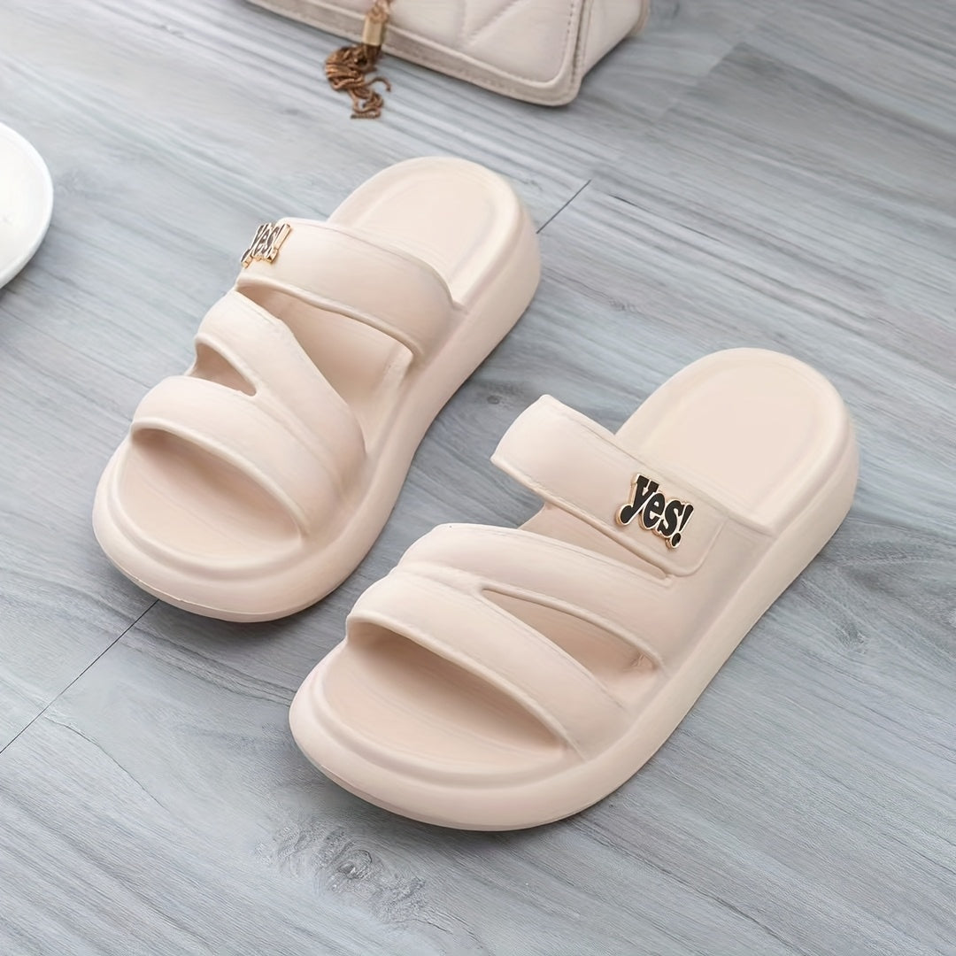 Year-Round Big, New Summer Styles, Fashionable And Versatile Women'S EVA Sandals Inspired by Japanese And Korean Trends, Featuring Thick Soles, Elasticity, Lightweight Breathability, Wear Resistance, And Slip Resistance. Available in Multiple Colors,
