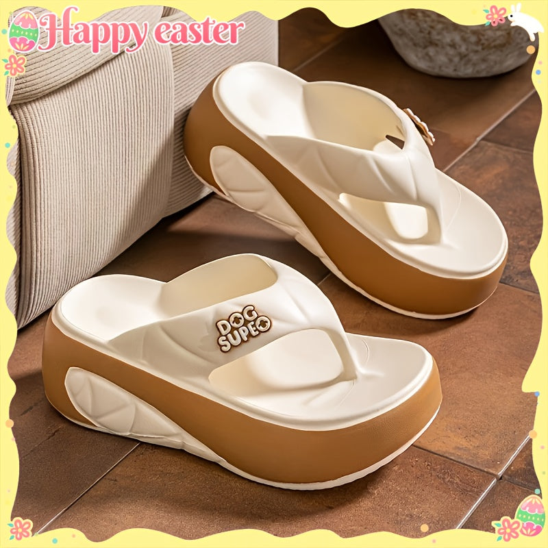 [Soft Flip Flops] Non-Slip Soft EVA Women's Thick Sole Flip Flops | Open-Toe Breathable Design for Summer Indoor/Outdoor Beach Walking & Daily Commuting - 2025 New Casual Slippers, Beach Slippers, Indoor Slippers, Comfortable Footwear, Lightweight