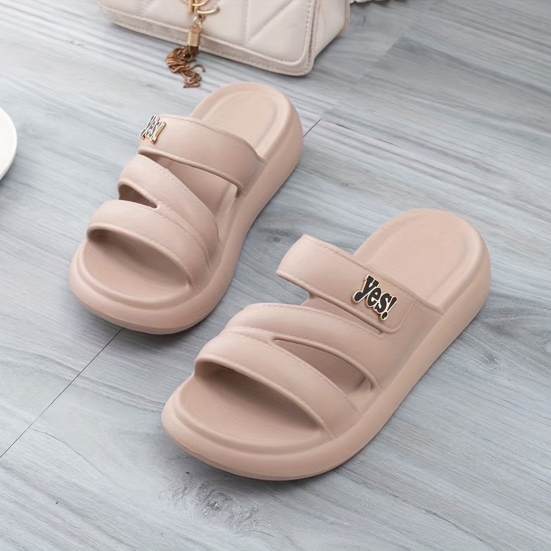 Year-Round Big, New Summer Styles, Fashionable And Versatile Women'S EVA Sandals Inspired by Japanese And Korean Trends, Featuring Thick Soles, Elasticity, Lightweight Breathability, Wear Resistance, And Slip Resistance. Available in Multiple Colors,