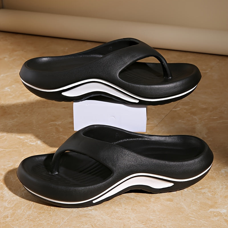 [Soft Flip-Flops] Comfortable Soft EVA Women's Flip-Flops | Stylish Sandals, Durable Footwear, Casual Slippers in Black and Red - Ideal for Daily Wear, Beach Outings, and Casual Events