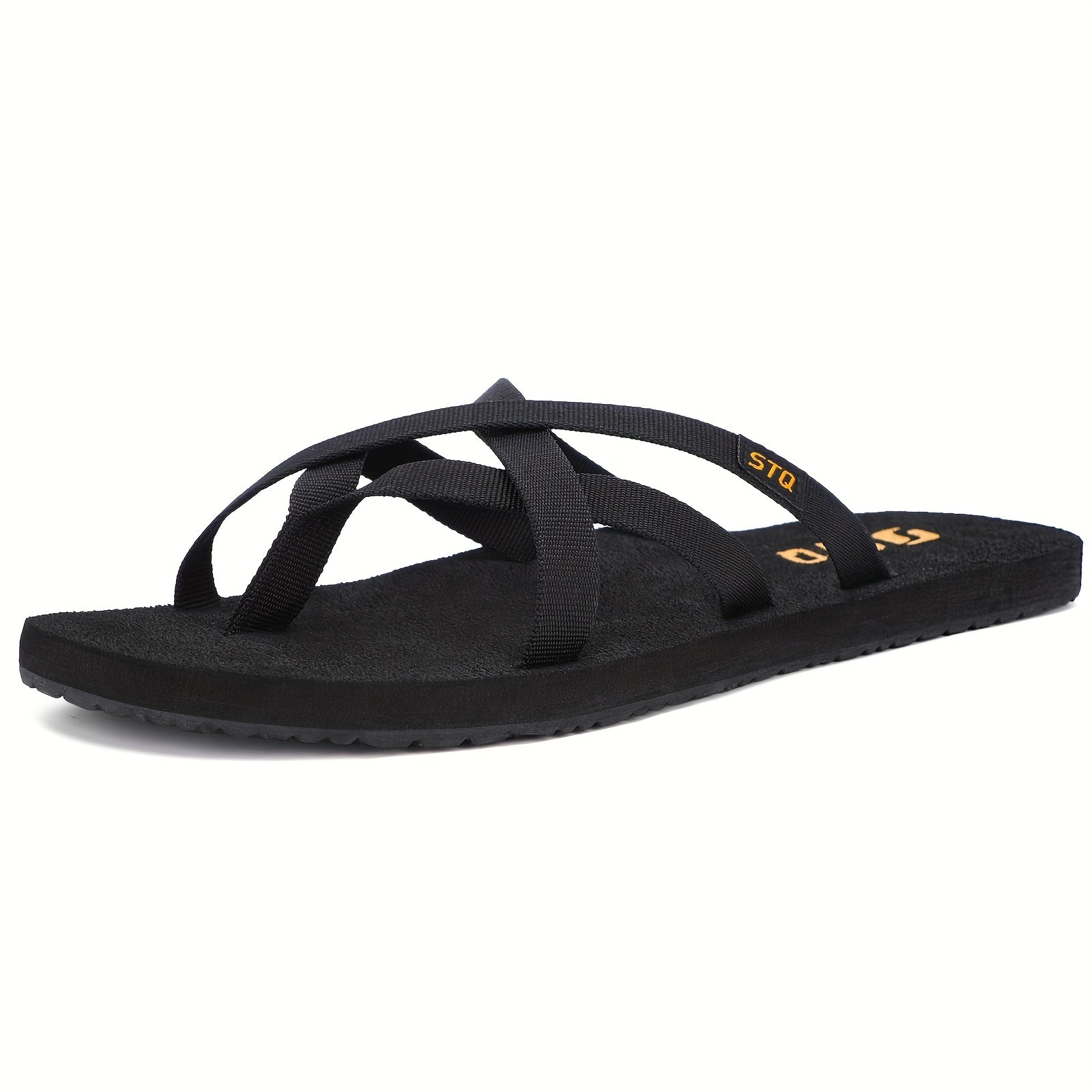 Women'S Lightweight Anti-Skid Beach Slides - Open Toe Cross Strap Flat Slippers with EVA Sole, Fabric Upper & EVA Insole for Summer Vacation, Casual Slide Sandals|Eva Sole Design|Fabric Upper Slippers, Summer Sandals
