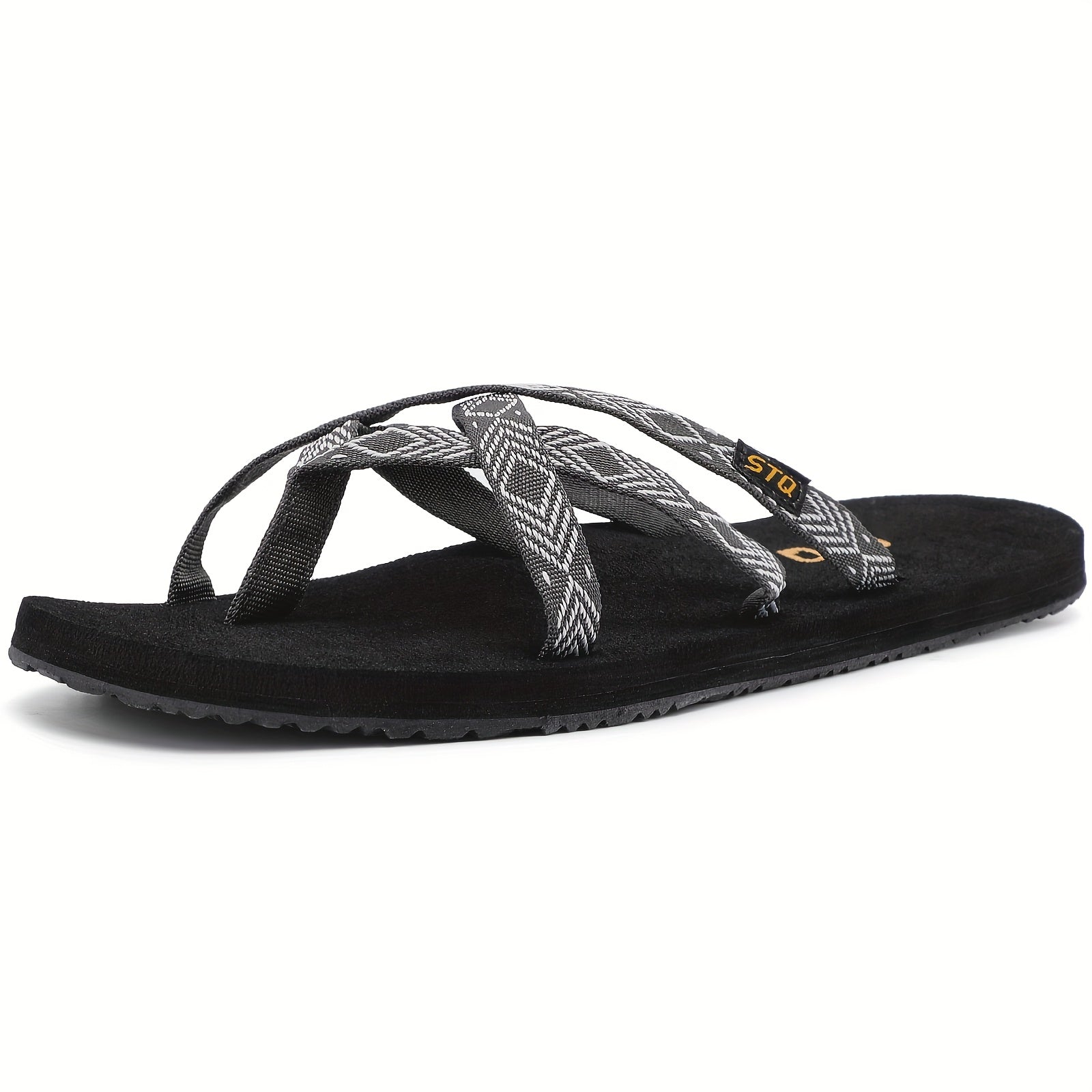 Women'S Lightweight Anti-Skid Beach Slides - Open Toe Cross Strap Flat Slippers with EVA Sole, Fabric Upper & EVA Insole for Summer Vacation, Casual Slide Sandals|Eva Sole Design|Fabric Upper Slippers, Summer Sandals