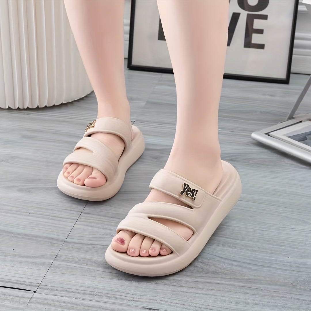 Year-Round Big, New Summer Styles, Fashionable And Versatile Women'S EVA Sandals Inspired by Japanese And Korean Trends, Featuring Thick Soles, Elasticity, Lightweight Breathability, Wear Resistance, And Slip Resistance. Available in Multiple Colors,